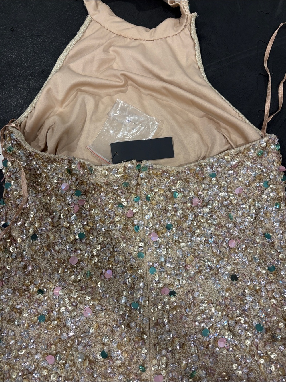 Halter Neck Sequin Mini Formal Dress - Picture 8 of 10